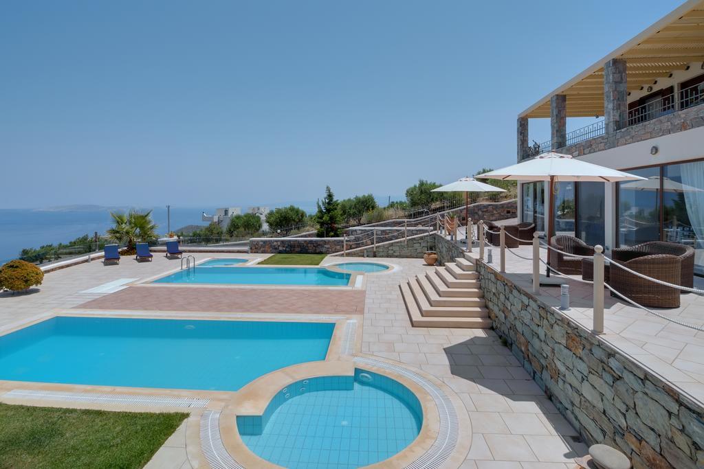 Sea Views At Villa Anemomylos With Heated Pool, Ping Pong And Tennis Агия-Пелагия  Экстерьер фото